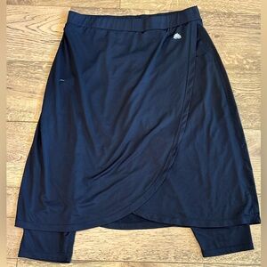 SNOGA Black FAUX WRAP XL Athletic Sport Skirt w/ built in crop leggings